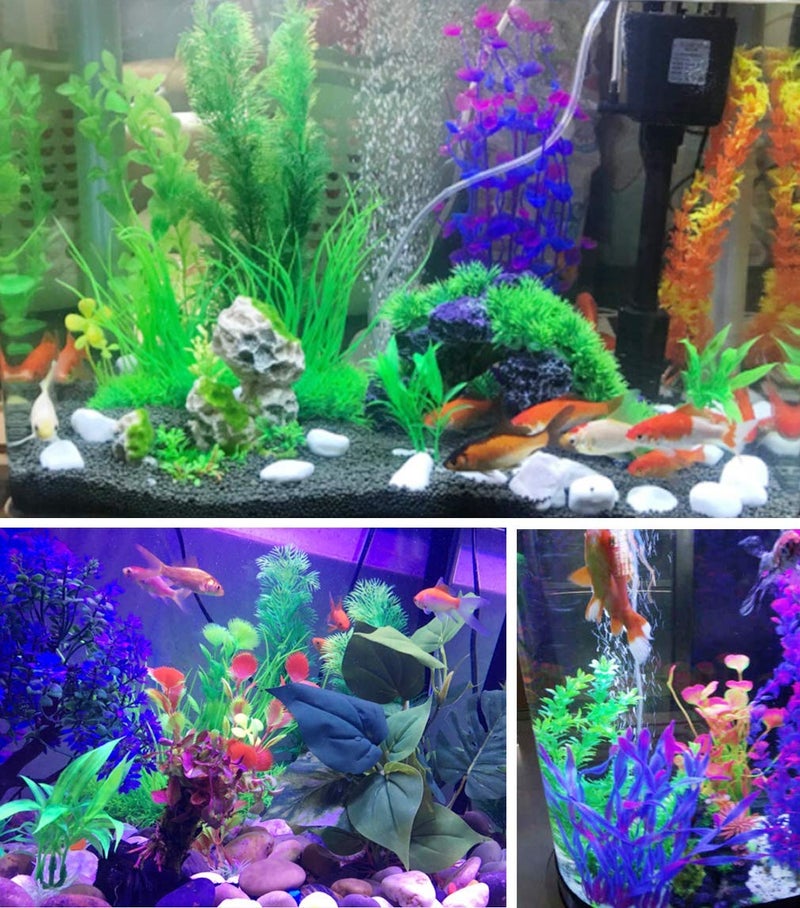 CousDUoBe Artificial Aquatic Plants 11 Pcs Small Aquarium Plants Artificial Fish Tank Decorationsï¼ŒUsed for Household and Office Aquarium Simulation Plastic Hydroponic Plants - Image 2
